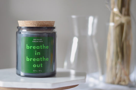 16 oz. Minty Coco-beeswax candles (breathe in, breathe out)