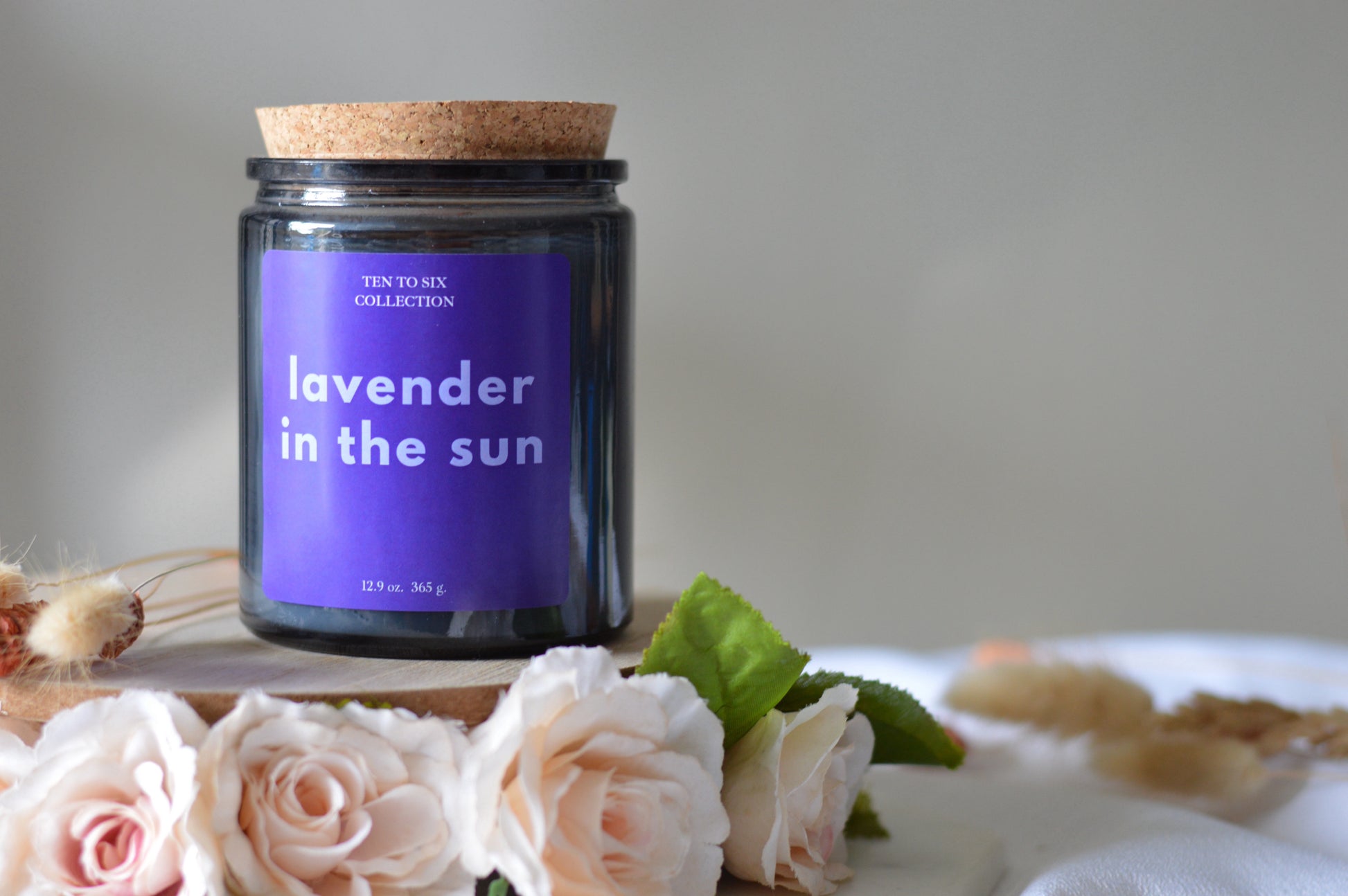 16 oz. Floral lavender Coco-beeswax candles (lavender in the sun)